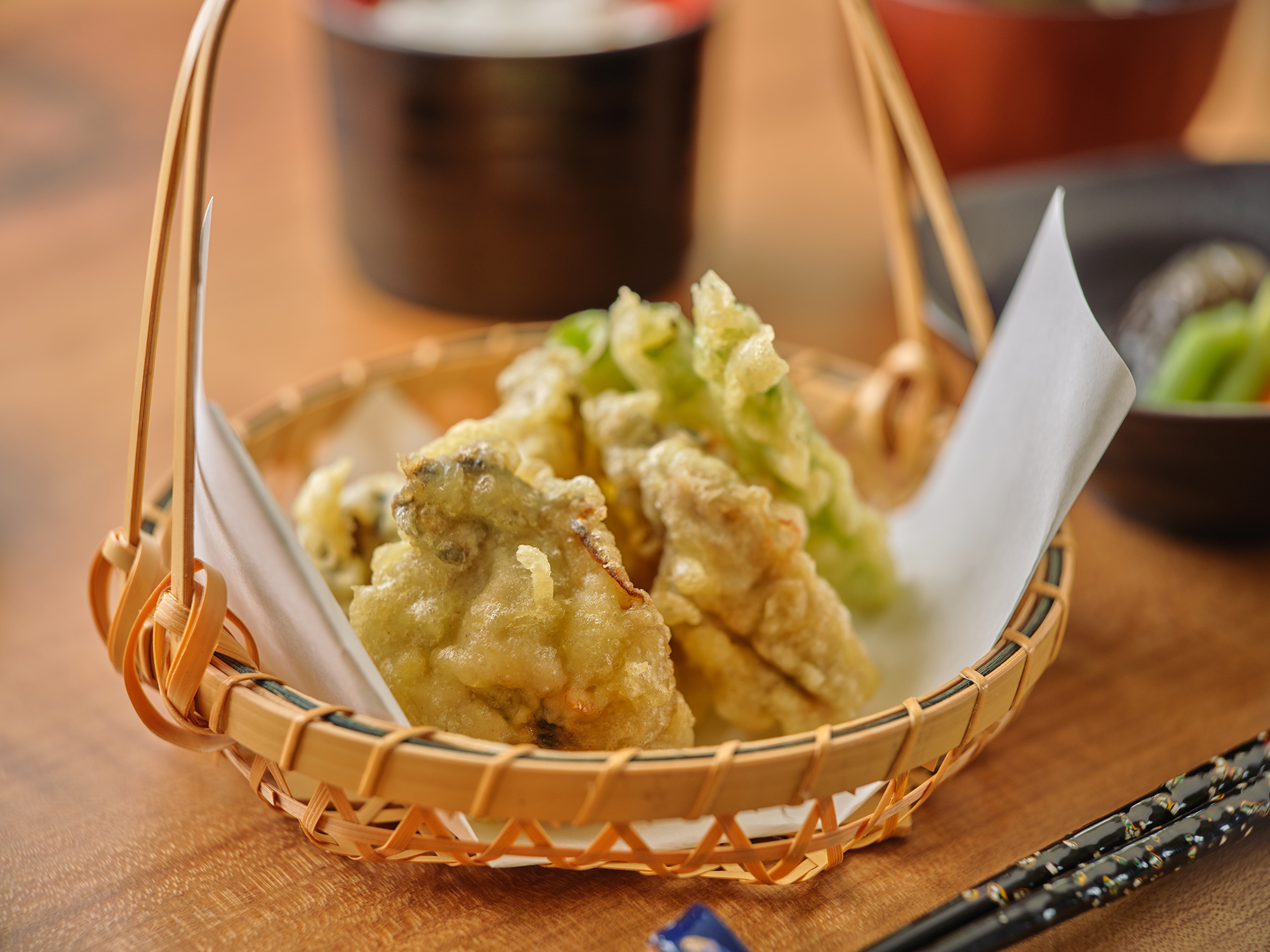 若狭牡蠣の天ぷら定食