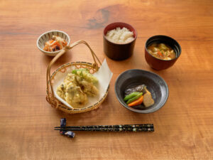 若狭牡蠣の天ぷら定食